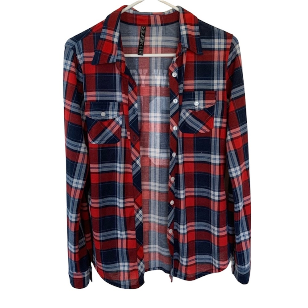 Red Plaid Flannel Shirt